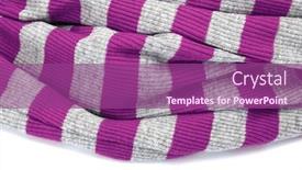  Presentation with fabric - Amazing slide set having warm-sweater-knitted-fabric-background backdrop and a violet colored foreground