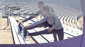  Presentation with lifestyle - Beautiful PPT theme featuring wram up - fitness sport exercising and lifestyle backdrop and a lemonade colored foreground