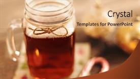  Presentation with lighting - Audience pleasing PPT theme consisting of warm winter drink with low backdrop and a lemonade colored foreground