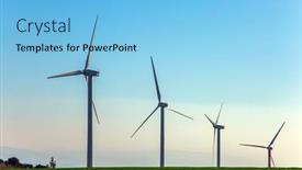  Presentation with wind turbines - PPT theme enhanced with warm-winter-in-israel-gilboa background and a light blue colored foreground