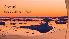 Presentation with climate change - Colorful theme enhanced with warming and climate change - iceberg backdrop and a light gray colored foreground