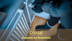  Presentation with socks - Slide set featuring warmly-dressed-man-in-socks background and a violet colored foreground