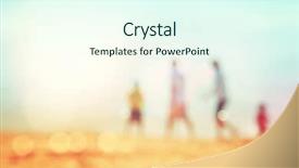  Presentation with memories - Beautiful slide deck featuring vacation memories - family walking on the beach backdrop and a cool aqua colored foreground