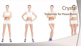  Presentation with weight loss - Cool new PPT layouts with warmups - beautiful and fit woman backdrop and a cream colored foreground