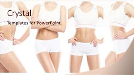  Presentation with healthy nutrition - Theme featuring warmups - healthy sporty and beautiful girl background and a lemonade colored foreground