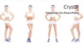  Presentation with healthy nutrition - Presentation featuring warmups - healthy sporty and beautiful girl background and a cream colored foreground