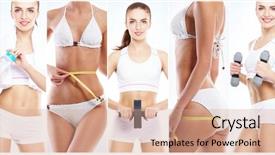  Presentation with slim body - Cool new slides with warmups - slim and slender girl backdrop and a coral colored foreground