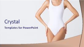  Presentation with health diet - Cool new slide set with warmups - young fit and beautiful girl backdrop and a sky blue colored foreground