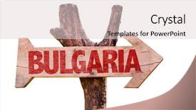  Presentation with flowers on white wooden - PPT theme featuring warna - bulgaria wooden sign isolated background and a  colored foreground