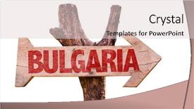  Presentation with flowers on white wooden - Presentation theme having warna - bulgaria wooden sign isolated background and a  colored foreground