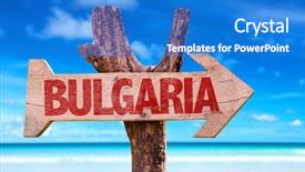  Presentation with teal beach wood - Beautiful slides featuring warna - bulgaria wooden sign with beach backdrop and a cobalt blue colored foreground