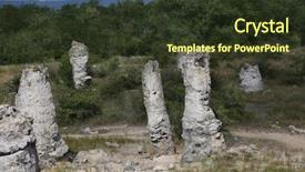  Presentation with rock stone - PPT theme consisting of warna - pobiti kamani the stone desert background and a  colored foreground