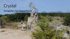  Presentation with rock stone - Colorful theme enhanced with warna - pobiti kamani the stone desert backdrop and a  colored foreground