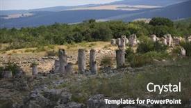  Presentation with rock stone - PPT theme having warna - pobiti kamani the stone desert background and a  colored foreground