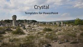  Presentation with rock stone - Audience pleasing slides consisting of warna - pobiti kamani the stone desert backdrop and a  colored foreground