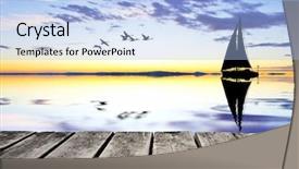  Presentation with sailboat - Amazing slides having warna - sailboat in the sea backdrop and a  colored foreground