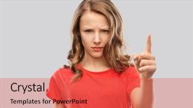  Presentation with angry people - Colorful slide set enhanced with warning attention and people concept backdrop and a red colored foreground