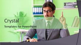  Presentation with lawyer - Presentation theme with warning proceed caution - young handsome lawyer working background and a  colored foreground