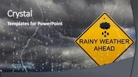  Presentation with weather warning - Amazing theme having warning sign of bad weather backdrop and a dark gray colored foreground