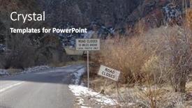  Presentation with nevada - Beautiful theme featuring warning signs in rural nevada backdrop and a dark gray colored foreground