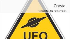  Presentation with ufo - Beautiful slide set featuring warning ufo - clipping path included backdrop and a white colored foreground
