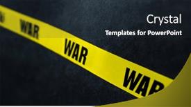  Presentation with stripe - PPT theme having warning-yellow-tape-stripe background and a wine colored foreground