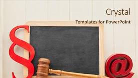  Presentation with law media - Slides featuring warnings in internet law background and a lemonade colored foreground