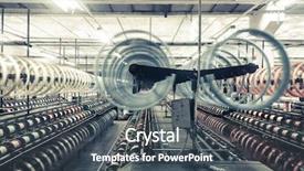  Presentation with textile - Theme enhanced with warped - interior of textile mill background and a dark gray colored foreground