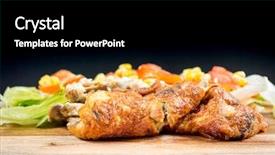  Presentation with rice - Beautiful PPT layouts featuring warped - japanese cuisine - omelet rice backdrop and a  colored foreground