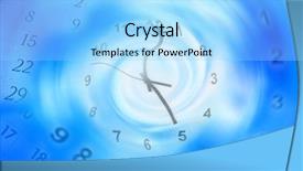  Presentation with time - PPT theme featuring warped - time concept background and a light blue colored foreground
