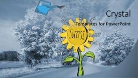  Presentation with road - Theme with warped road against warped road background and a light blue colored foreground