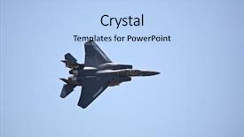  Presentation with banking - Colorful slide set enhanced with warplanes - f-15 strike eagle in flight backdrop and a light blue colored foreground