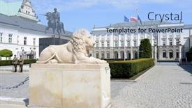  Presentation with president - Beautiful slide deck featuring close up hdd or hard backdrop and a wine colored foreground