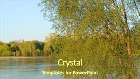  Presentation with late - Presentation design featuring warsawa - spring in warsaw late evening background and a tawny brown colored foreground