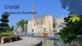  Presentation with ottoman empire - Audience pleasing slide deck consisting of was built during the ottoman backdrop and a light blue colored foreground