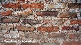  Presentation with vintage interior brick wall - Theme having was built in 12th century background and a coral colored foreground