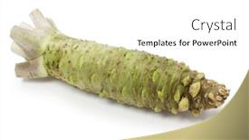  Presentation with japanese - Slides having wasabi japanese horseradish background and a white colored foreground