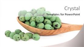  Presentation with peanut - Slides having wasabi-savoury-peanut-snack background and a white colored foreground