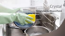  Presentation with wash - Slide deck featuring wash-dishes-in-the-kitchen background and a sky blue colored foreground