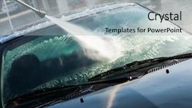  Presentation with car wash - PPT layouts consisting of wash with high water pressure background and a light blue colored foreground