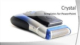  Presentation with razor - Cool new presentation theme with washable - electronic razor backdrop and a white colored foreground