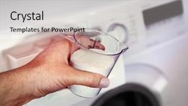  Presentation with hand washing - PPT theme with washable - hand of woman that fills background and a light gray colored foreground