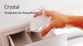  Presentation with hand washing - Presentation design with washable - hand of woman that fills background and a light gray colored foreground