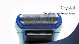  Presentation with 3d men - PPT theme enhanced with washable - men's shaver - macro background and a  colored foreground