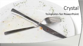  Presentation with eating - Cool new presentation theme with washable - unwashed fork and knife backdrop and a  colored foreground