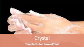  Presentation with black children babies hands - PPT theme with woman's hands in soapsuds background and a coral colored foreground