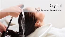  Presentation with head - Presentation design with washing a head background and a white colored foreground