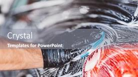  Presentation with workshop - Slide deck enhanced with washing-car-before-detailing background and a gray colored foreground