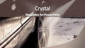  Presentation with car - Presentation theme with washing car with pressure washer background and a tawny brown colored foreground