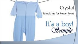  Presentation with blue line - Presentation with washing line - blue sleeper hanging background and a white colored foreground